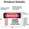 Signmission Oxygen Storage No Smoking No Open Flames Danger Sign, Vinyl Decal, 7in W x 5in L, 2PK OS-2PACK-DS-D-57-L-1854 - alternate 3
